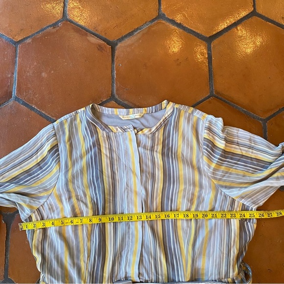 Wayward Fancies Eshakti Striped Chiffon Women’s Maxi Dress Pockets Wedding 4X - Picture 8 of 9